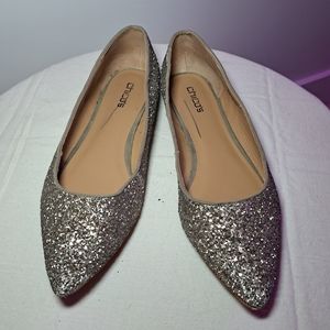 CHICOS Jaycee Glitter Ballet Flats
